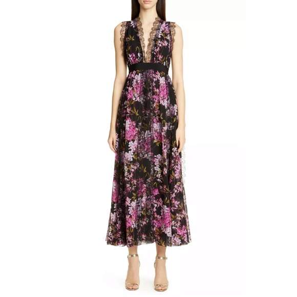 giambattista valli Dresses & Skirts - 🖤 GIAMBATTISTA VALLI Floral Lace Silk Dress 44/8